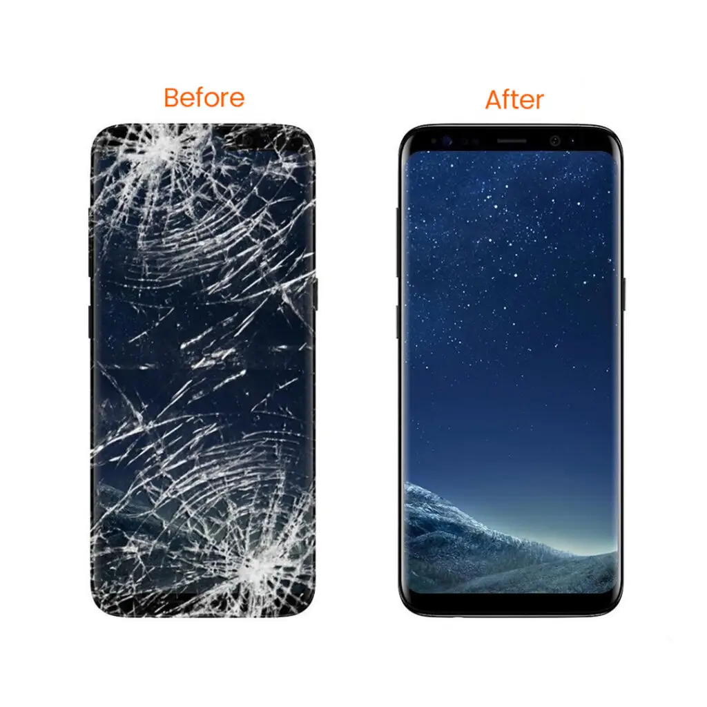 Samsung cell phone repair before and after